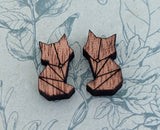 Fox stud earrings, fox jewellery, fox lover gifts, woodland animal gifts, woodland animal earrings, woodland themed, autumn themed,