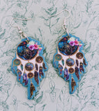 Dreamcatcher earrings, statement earrings, statement jewellery, hippie earrings, hippie jewelry, native American gifts, spirit inspired