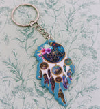 Dreamcatcher keychain, dreamcatcher keyring, spiritual inspired, spiritual gifts, spiritual keychain, hippie inspired gifts, hippie keychain