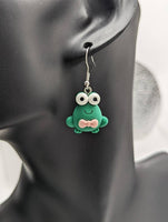 Frog earrings, frog lover gifts, novelty earrings, novelty jewellery, frog jewellery, gifts for frog lovers, reptile earrings, reptile lover