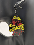 True crime earrings, murder mystery gifts, true crime lover gifts, statement earrings, true crime lovers, Halloween earrings, horror lovers