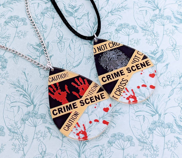 True crime necklace, horror necklace, horror movie lovers, true crime lovers, Halloween inspired gifts, true crime fans, murder mystery