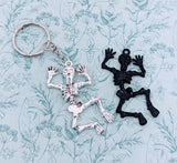 Skeleton keychain, skeleton lover gifts, gothic keychain, gothic accessories, gothic bag charm, skeleton accessories, Halloween gifts,