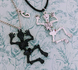 Skeleton necklace, Halloween necklace, Halloween jewelry, skeleton jewelry, skeleton lover gifts, gifts for goths, gothic necklace,