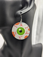 Eyeball earrings, statement earrings, statement jewelry, Halloween earrings, Halloween jewelry, spooky earrings, eyeball jewelry,