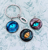 Dragon eye keychain, dragon keyring, dragon lover gifts, dragon bag charm, dragon themed gifts, fantasy inspired, dinosaur lover gifts,