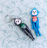 Monkey Keychain, monkeys keyring, statement Keychain, monkey lover gifts, zoo keeper gifts, kawaii Keychain, novelty Keychain, novelty gifts