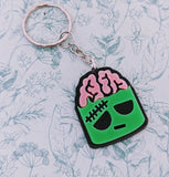 Zombie Keychain, zombie keyring, horror Keychain, horror film lovers, halloween gifts, Halloween keyring, gamer gift ideas, gaming nerd gift