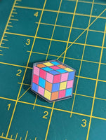 Rubik's cube earrings,