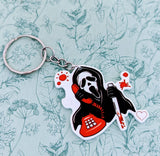 Ghost keyring, ghost Keychain, Halloween keychain, Halloween inspired gifts, Halloween themed, movie lover gifts, gifts for Halloween lovers