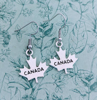 Canada earrings, Canadian earrings, gifts for Canadians, Canada lovers, traveller gifts, travel inspired gifts, air hostess gift,