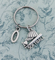 Softball Keychain, baseball keyring, baseball fan gifts, softball fan gifts, softball mom gifts, baseball mum gifts, sports coach Keychain