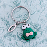 Frog keychain, frog keyring, frog bag charm, frog inspired gifts, novelty gifts, frog accessory, reptile owner gifts, vet gifts, zoo themed