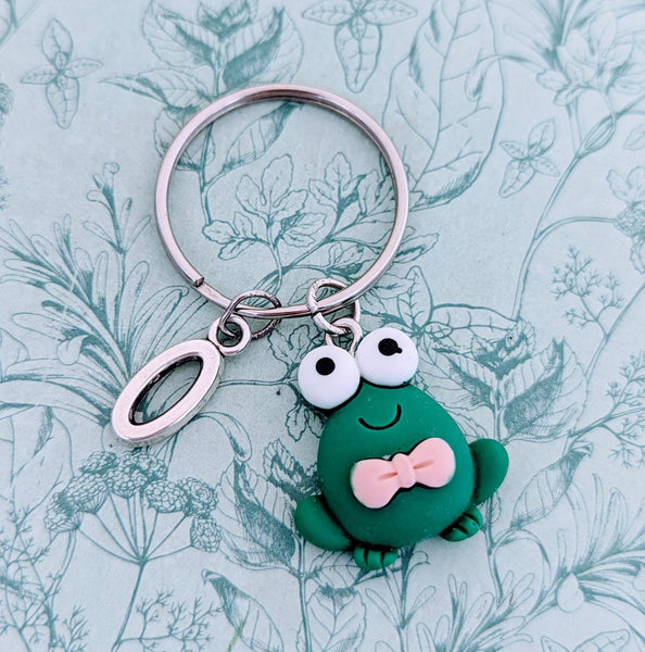 Frog keychain, frog keyring, frog bag charm, frog inspired gifts, novelty gifts, frog accessory, reptile owner gifts, vet gifts, zoo themed