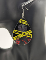 True crime earrings, murder mystery gifts, true crime lover gifts, statement earrings, true crime lovers, Halloween earrings, horror lovers