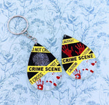 True crime keychain, true crime fans, true crime lover gifts, horror keychain, horror inspired, detective gifts, criminology gifts,