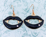 Halloween Vampire lips earrings,