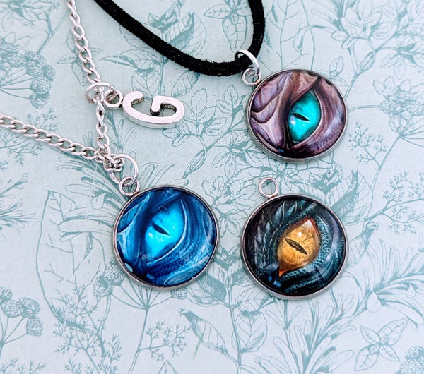 Dragon eye necklace, dragon pendant, dragon jewellery, dragon lover gifts, fantasy inspired gifts, dinosaur necklace, dinosaur jewelry,