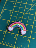 Rainbow earrings, rainbow jewellery, rainbow themed, rainbow inspired gifts, big acrylic earrings, kawaii earrings, kawaii jewelry,