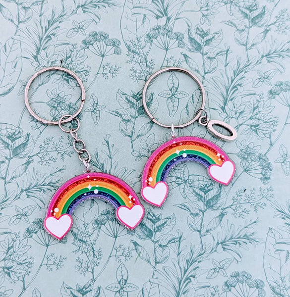 Rainbow Keychain, rainbow keyring, rainbow lover gifts, rainbow themed, rainbow bag charm, rainbow inspired gifts, kawaii Keychain,