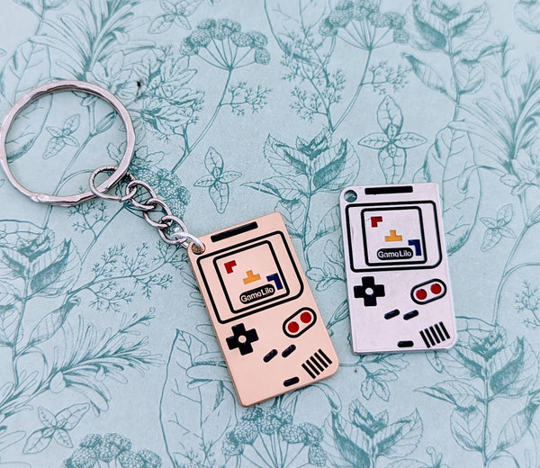 Gamer Keychain, gamer keyring, gifts for gamer, gamer lover gifts, gifts for son, gifts for boyfriend, video gamer lover, retro gamers,