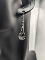 Badminton earrings, tennis racket earrings, badminton lover gifts, gifts for badminton players, badminton jewelry, tennis lover gifts,