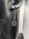 Badminton earrings, tennis racket earrings, badminton lover gifts, gifts for badminton players, badminton jewelry, tennis lover gifts,