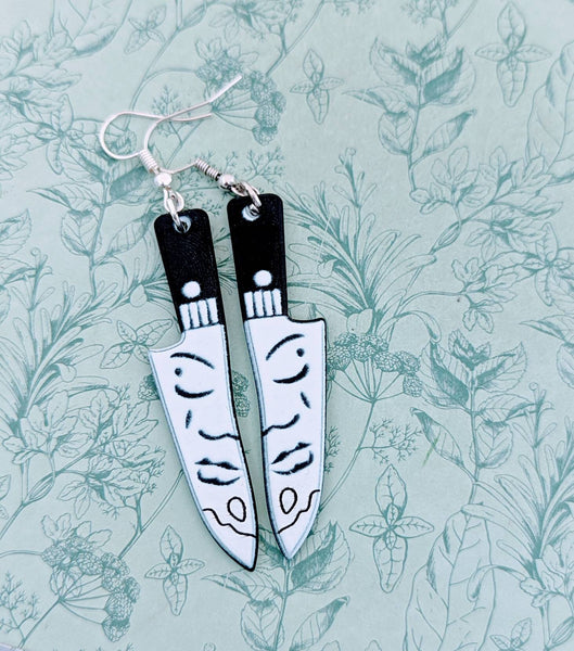 Dagger earrings, knife earrings, statement earrings, statement jewelry, artist earrings, art inspired gifts, art teacher earrings, abstract